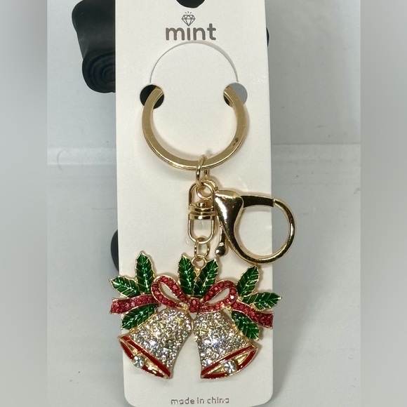BAG CHARM Gold Bells Holiday Christmas Bag charm Keychain - Picture 3 of 4